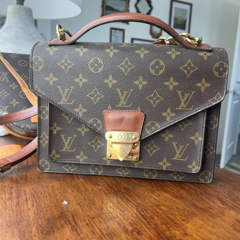 LOUIS VUITTON- monceau handbag monogram canvas